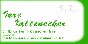 imre kaltenecker business card